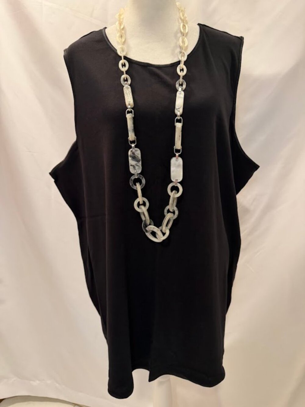 NWT CJ BANKS Black Tank Top (100% Cotton) - 3x